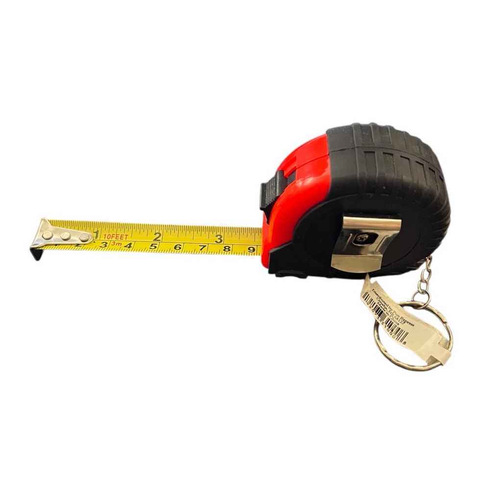 Tape Measure Key Chain - Red